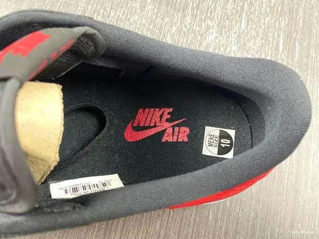 1st Kicks Shoes 705329-001 Jordan Air Retro Bred 1 Low 0522